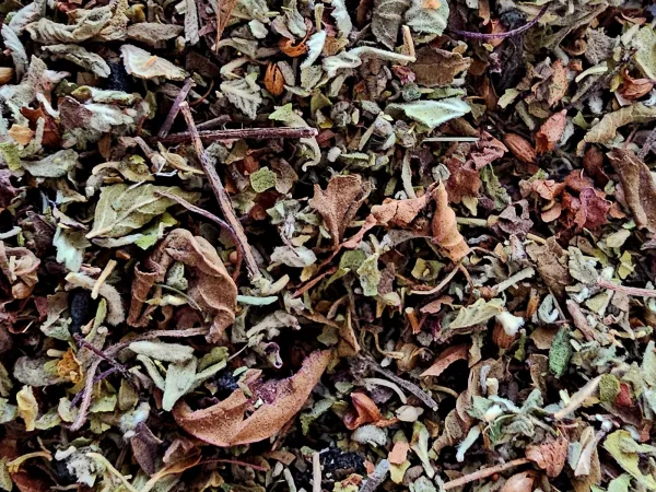 Streu Traumnest – Kräuter- und Harzmischung im Detail mit Damiana, Tulsi, Jasmin und Styrax