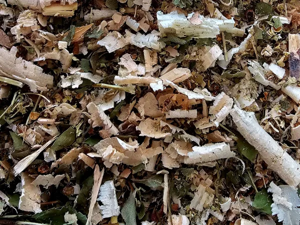 Streu Waldzauber – Kräuter- und Harzmischung im Detail mit Arve und Tannenharz